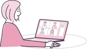 PC作業をする人物