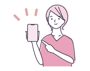 スマホを持つ女性